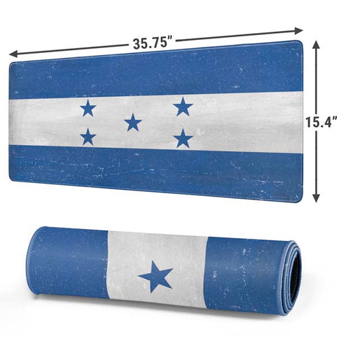 Honduras Flag Distressed Gaming Mouse Pad